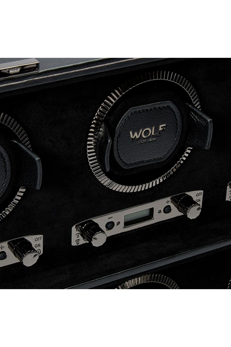 British Racing 8 Piece Watch Winder, Alternate, color, Black