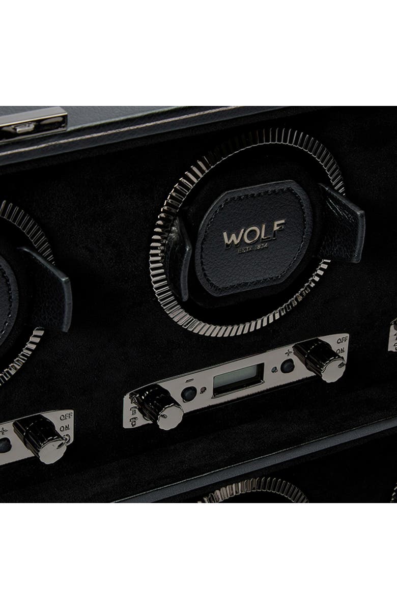 WOLF British Racing 8 Piece Watch Winder, Alternate, color, Black