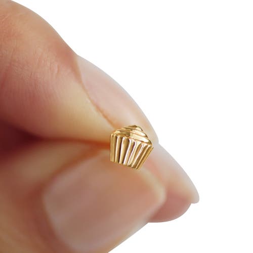 Whit Jewelry 14k Yellow Gold Cupcake Stud In Gold