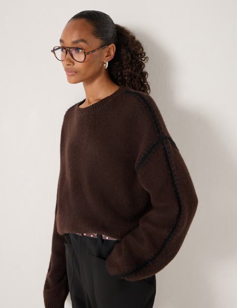 Whitney Whipstitch Knitted Sweater
