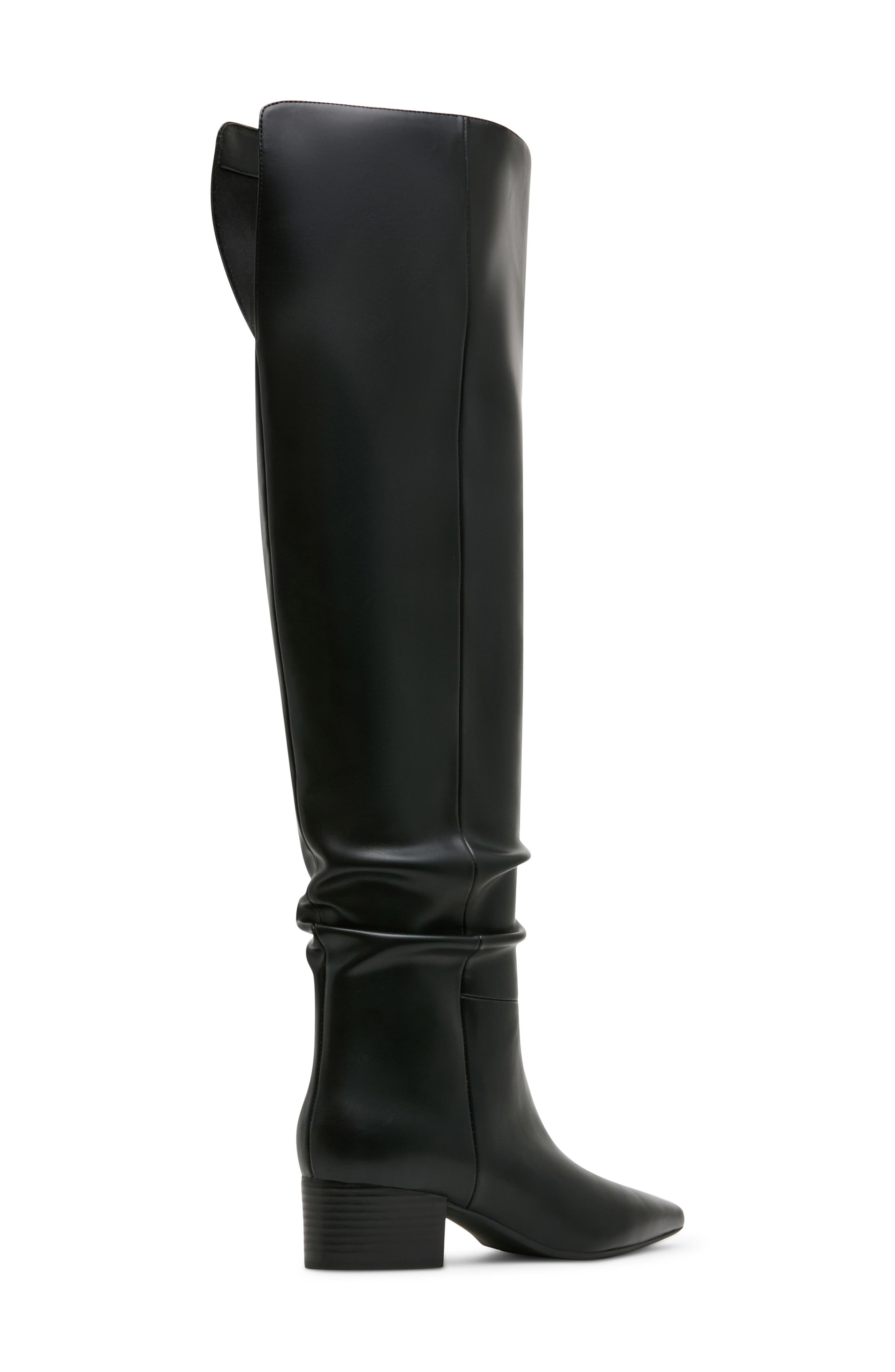 Elite Over the Knee Faux Leather Boot, Alternate, color, BLACK PARIS