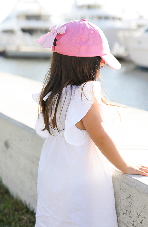 Bits & Bows Princess Crown Twill Bow Baseball Hat In Pink