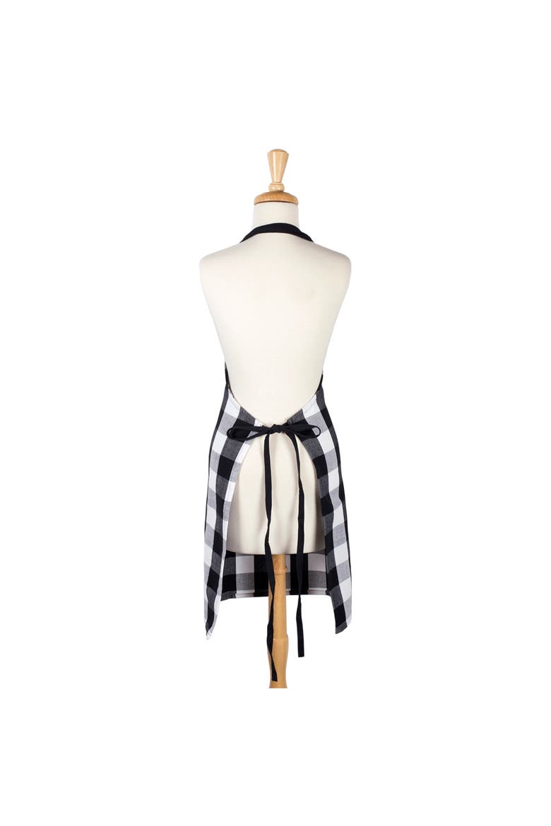 Buffalo Check Chef Apron Black & White, Alternate, color, Black & White