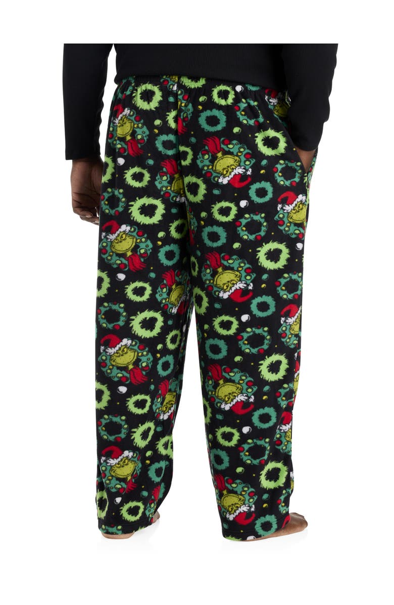 Harbor Bay by DXL Big & Tall Fleece Grinch Printed Lounge Pants, Alternate, color,