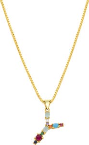 Adornia CZ Initial Pendant Necklace