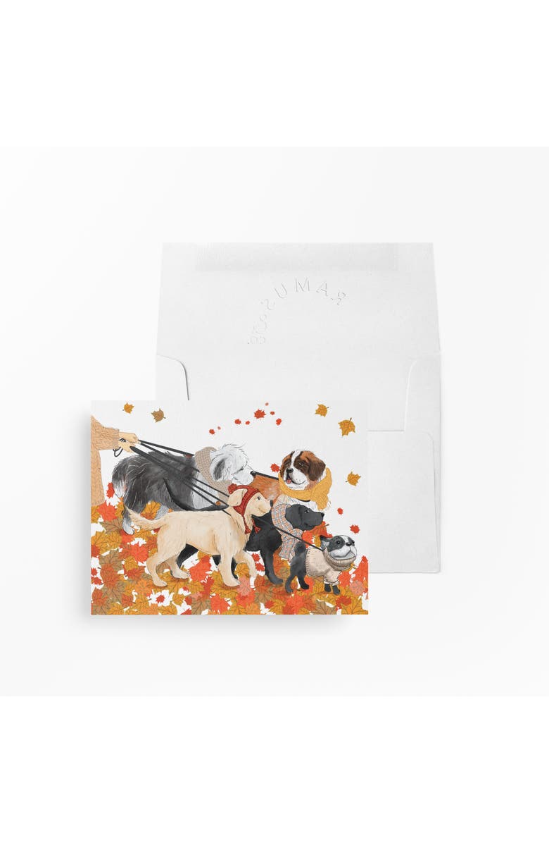 Ramus & Co Fall/Halloween Greeting Cards "Fall Dogs Walk", Main, color, Multi-Pack