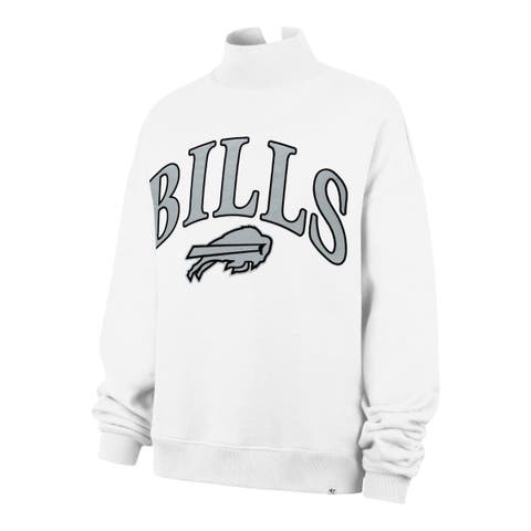 Women's '47 White Buffalo Bills Rivalries Collection Mock Neck Sweatshirt