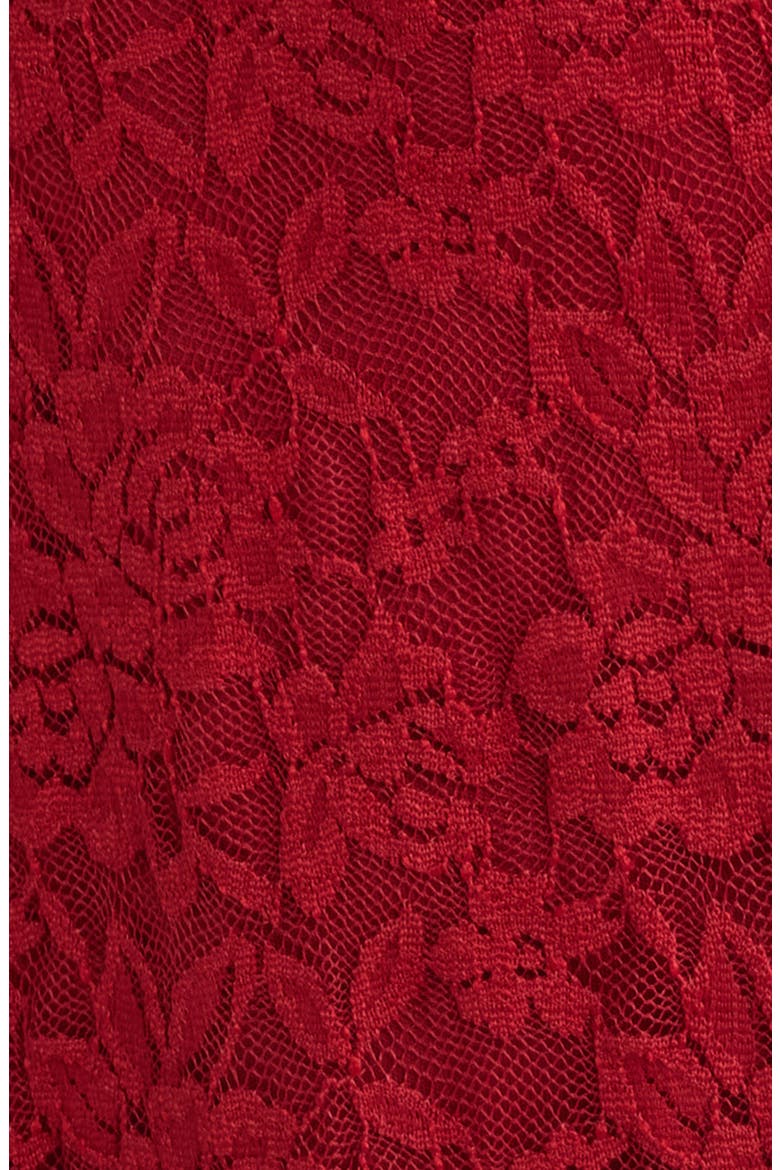 Tillie Lace Ruffle Hem Cocktail Minidress, Alternate, color, BURGUNDY