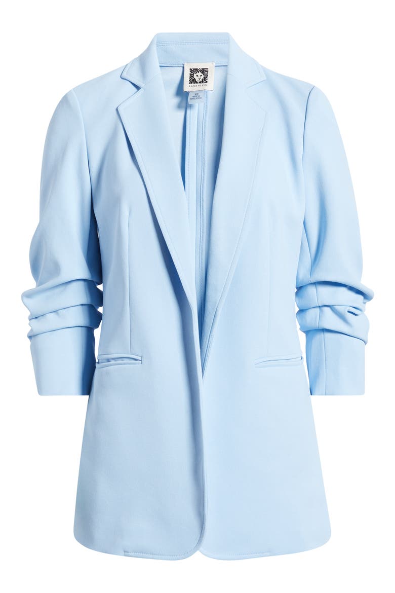 Scrunch Sleeve Open Front Jacket, Alternate, color, LAKESHORE