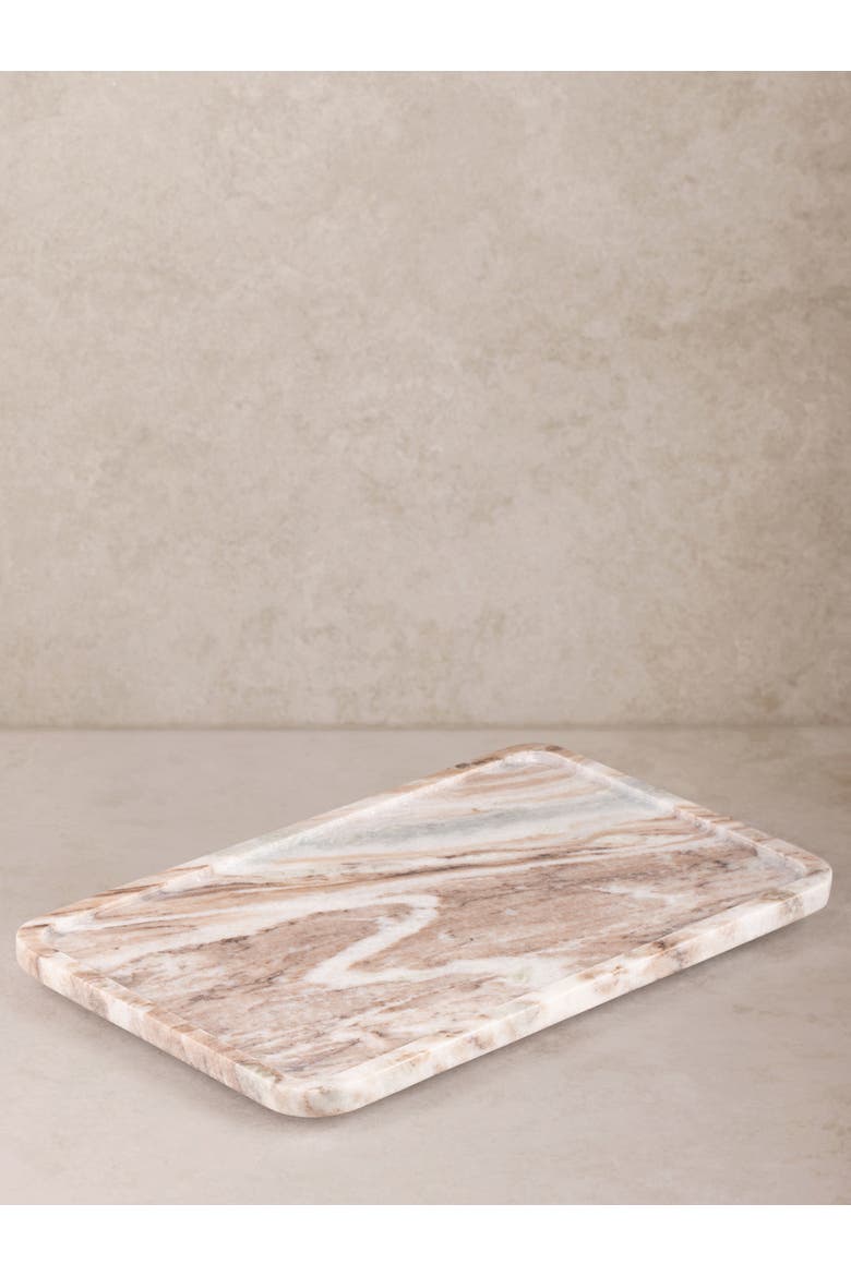Clover Beige Marble Tray, Alternate, color, Beige
