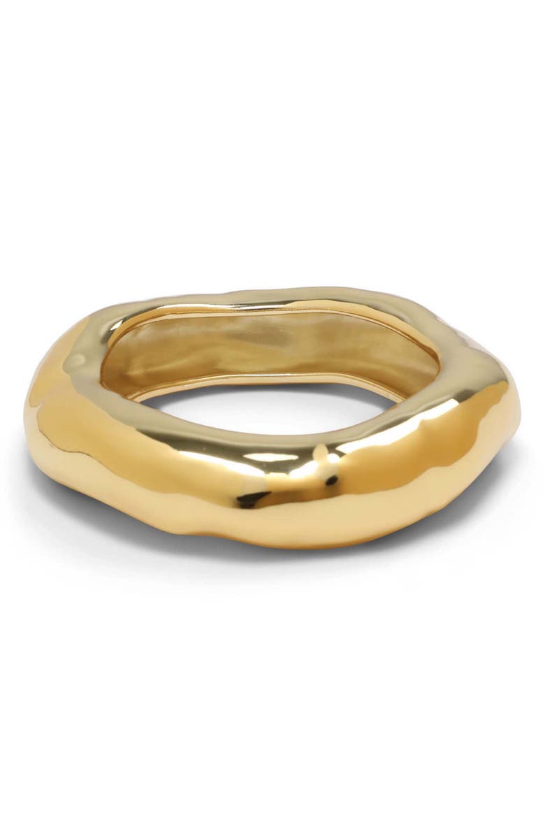 Alexis Bittar Wide Molten Bangle Bracelet, Main, color, Gold