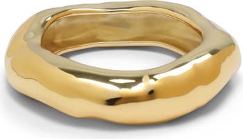 Wide Molten Bangle Bracelet