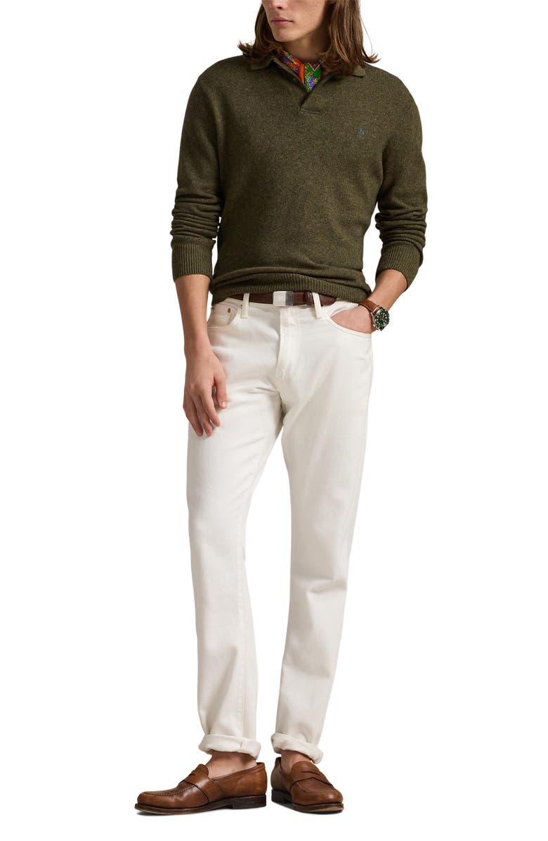 Polo Ralph Lauren Long Sleeve Wool & Cotton Polo Sweater, Alternate, color, 