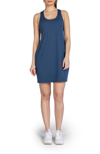 Kyodan Moss Jersey Dress In Blue