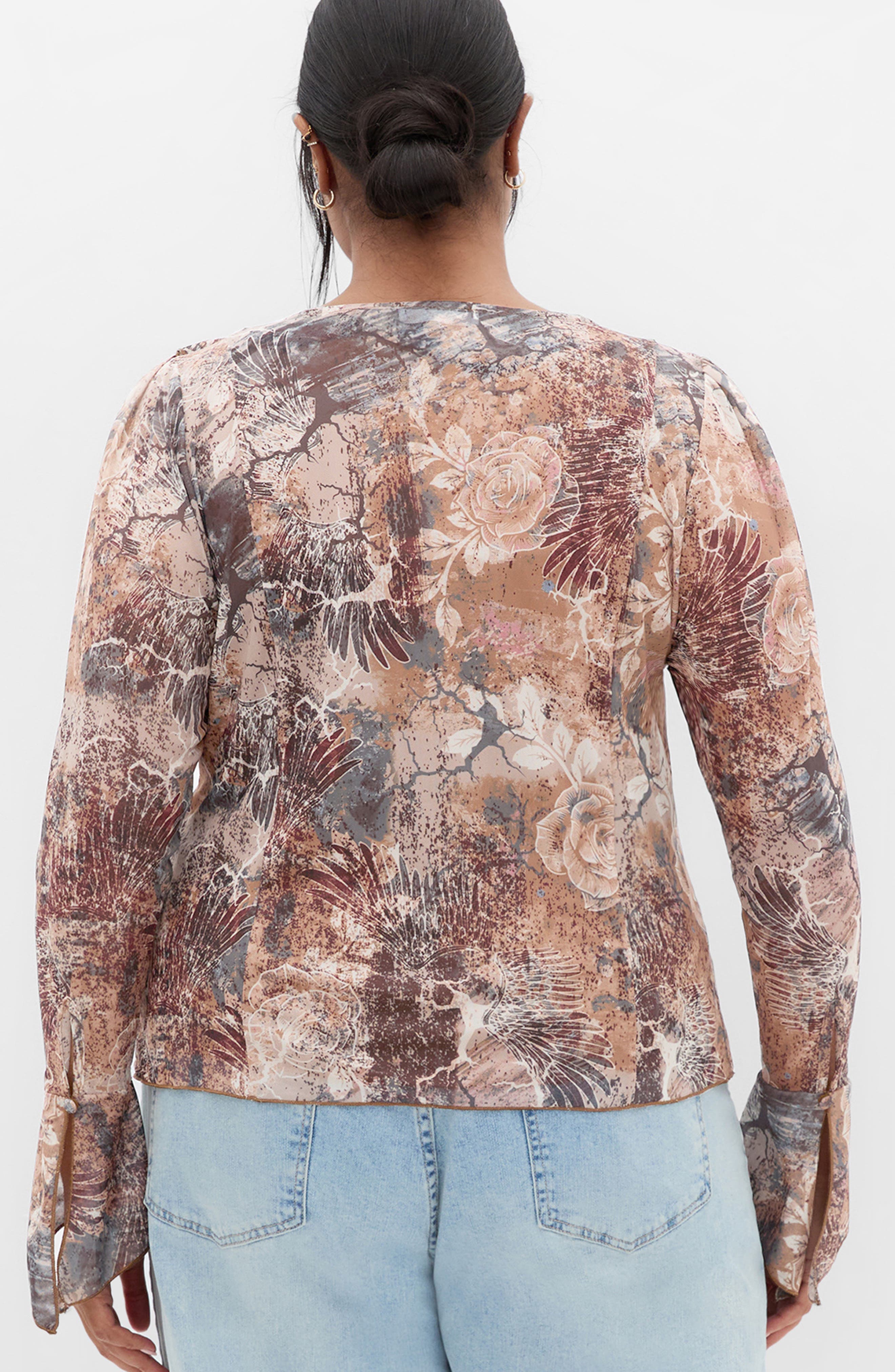 Vivid Mesh Ruffle Top - image 2