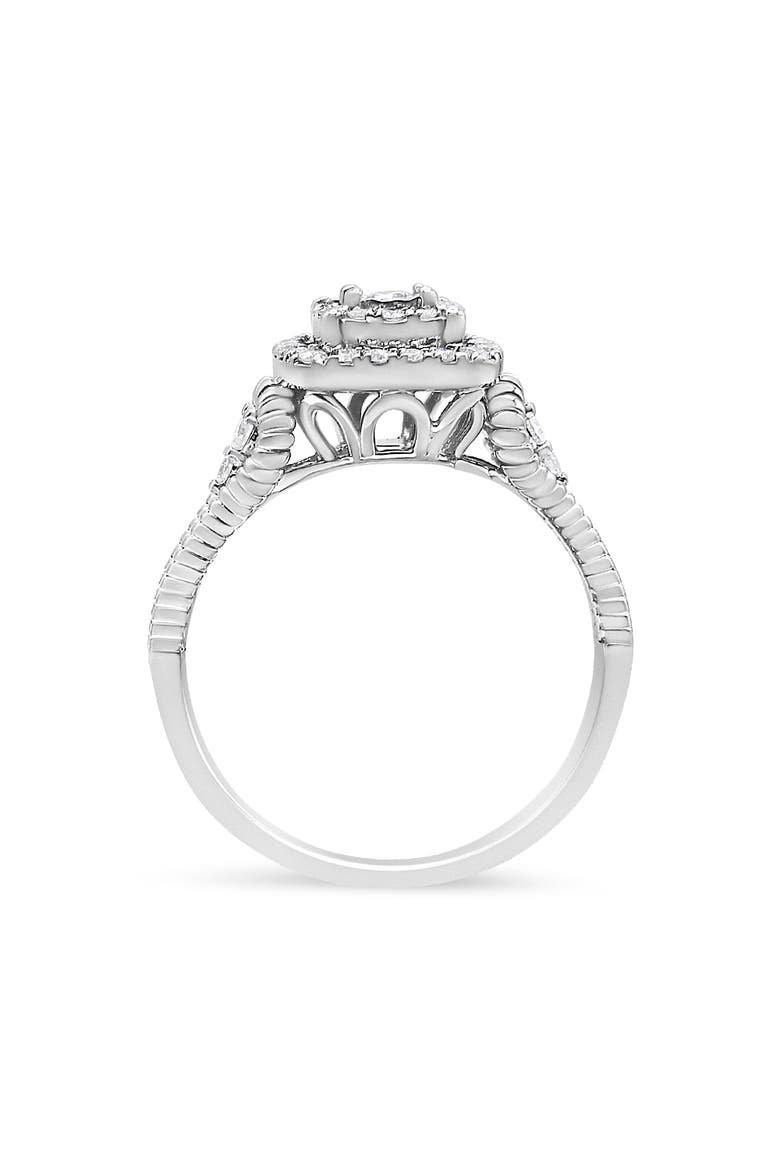 Silver 1/3 Cttw Diamond Halo Style Cocktail Ring, Alternate, color, Silver