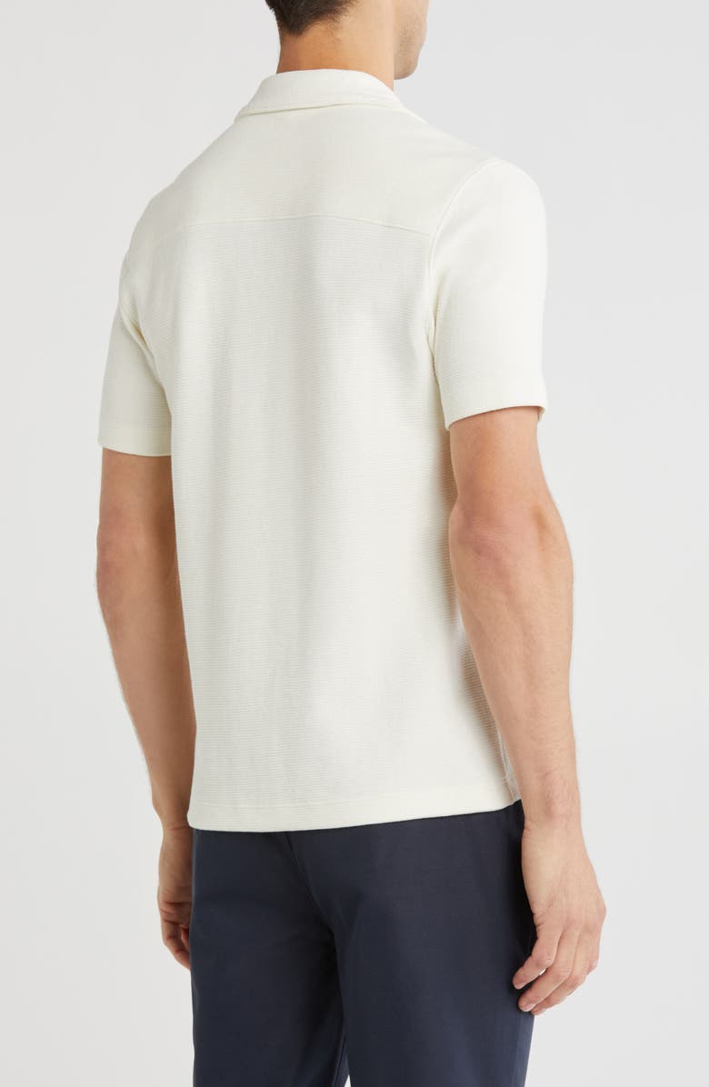 Vince Bouclé Short Sleeve Button-Up Shirt, Alternate, color, Off White