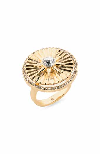 Cubic Zirconia Fluted Ring