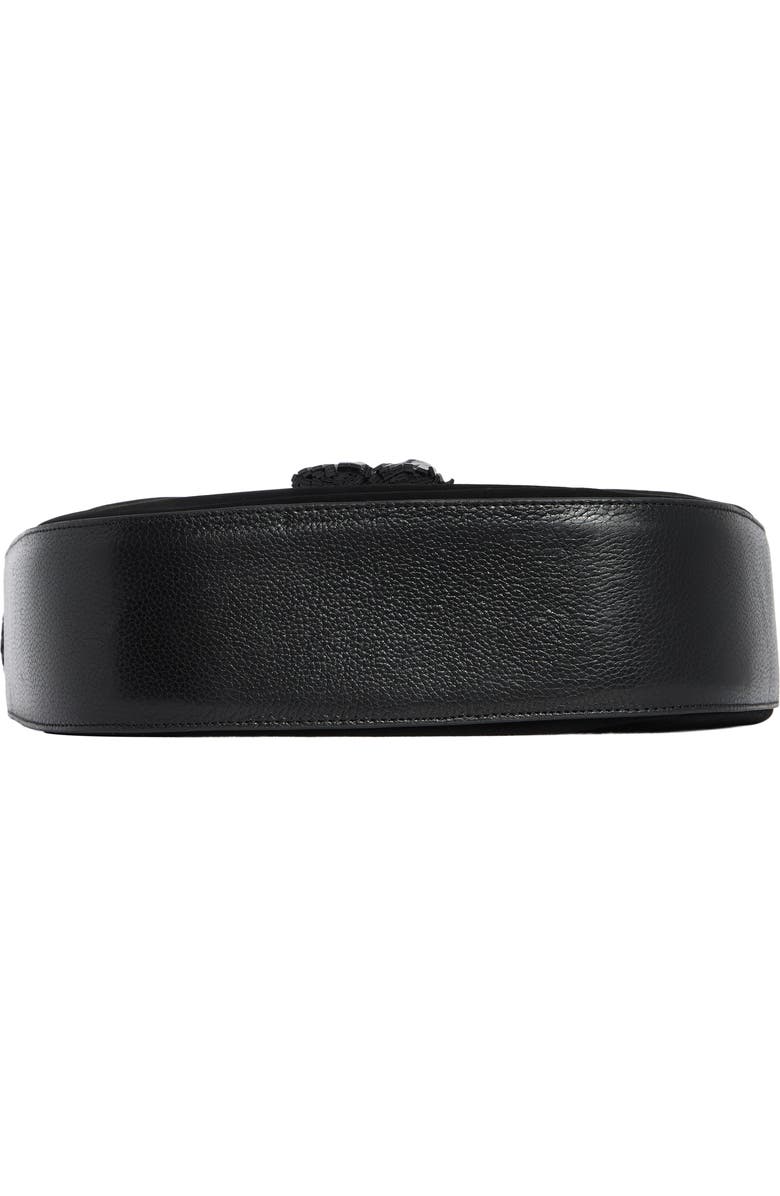 Rebecca Minkoff Lulu Suede Crossbody Bag, Alternate, color, Black