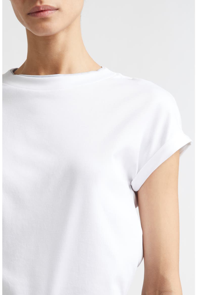 Layered Crewneck Cotton T-Shirt, Alternate, color, WHITE/SKY BLUE