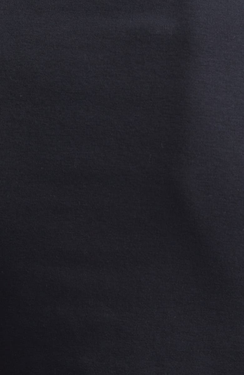 Courrèges Ribbon Cutout Crop Rib T-Shirt, Alternate, color, Black