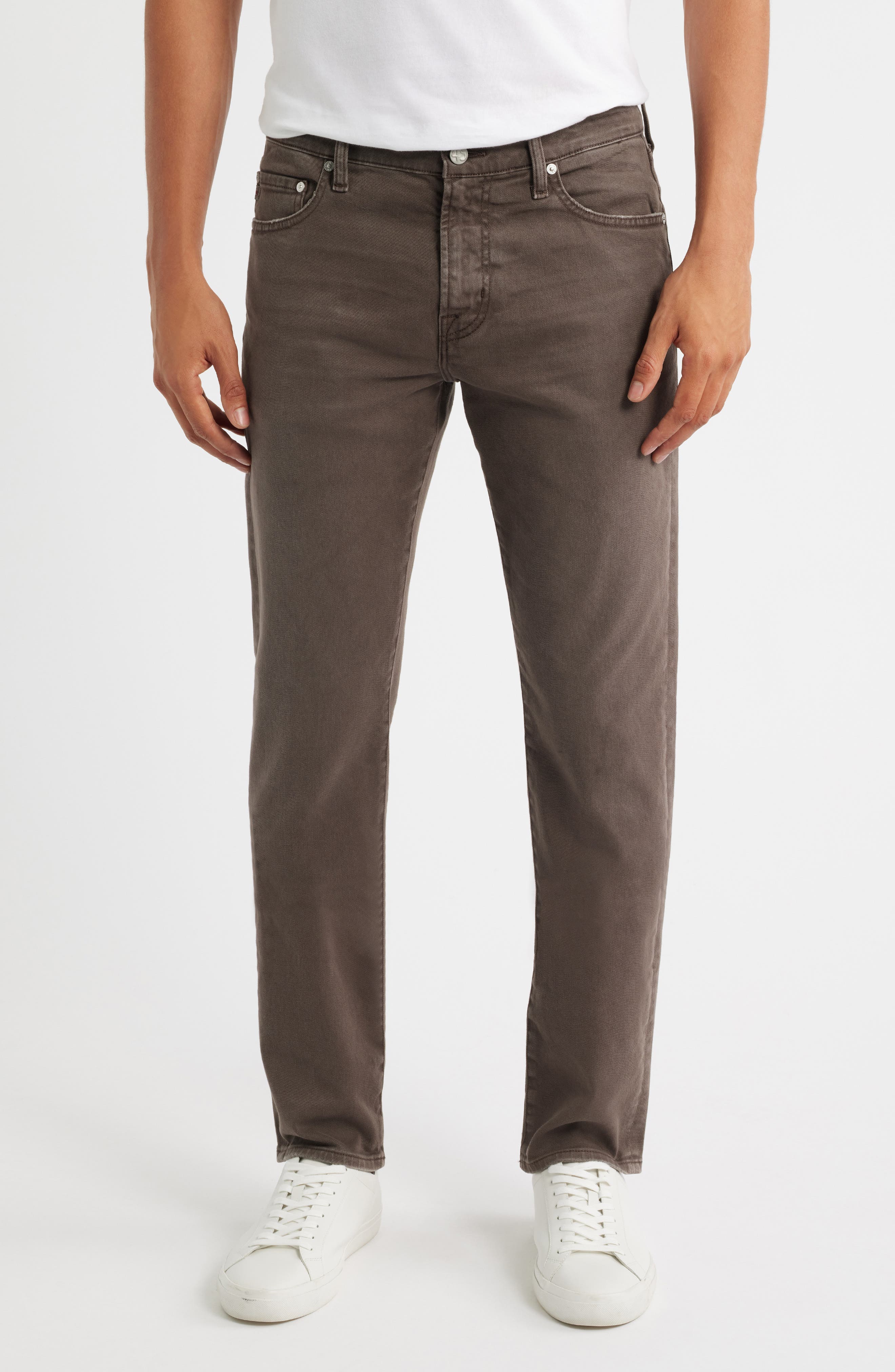 AG Tellis Slim Fit Jeans in 7 Years Sulfur Brown Slate 