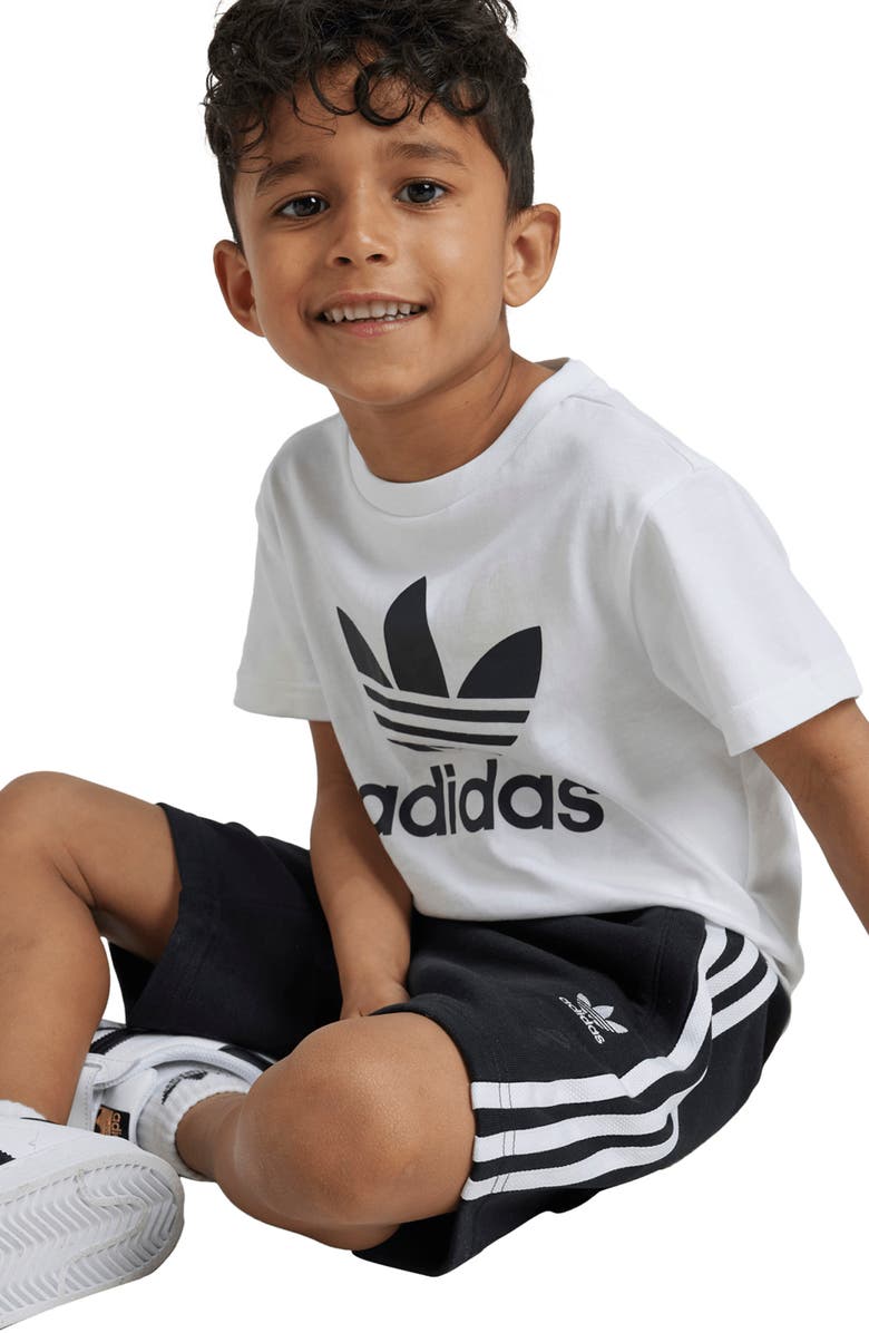adidas Kids' Adicolor Trefoil T-Shirt & Shorts Set, Alternate, color,