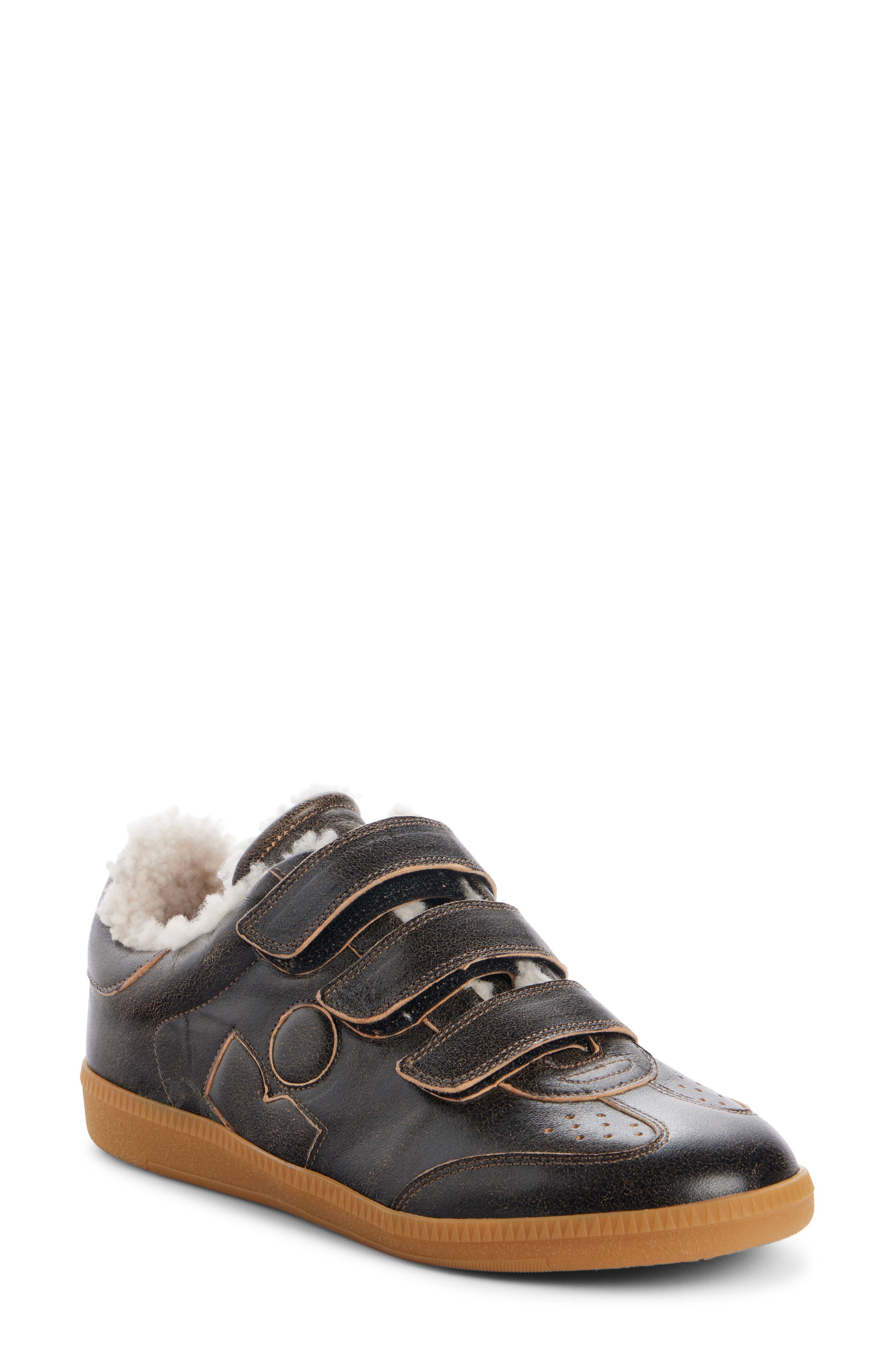 Isabel Marant Beth Genuine Shearling Lined Low Top Sneaker, Main, color, 