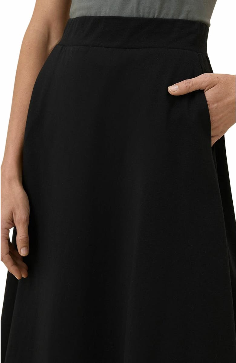 Pact Organic Cotton Fit & Flare Midi Skirt, Alternate, color, 