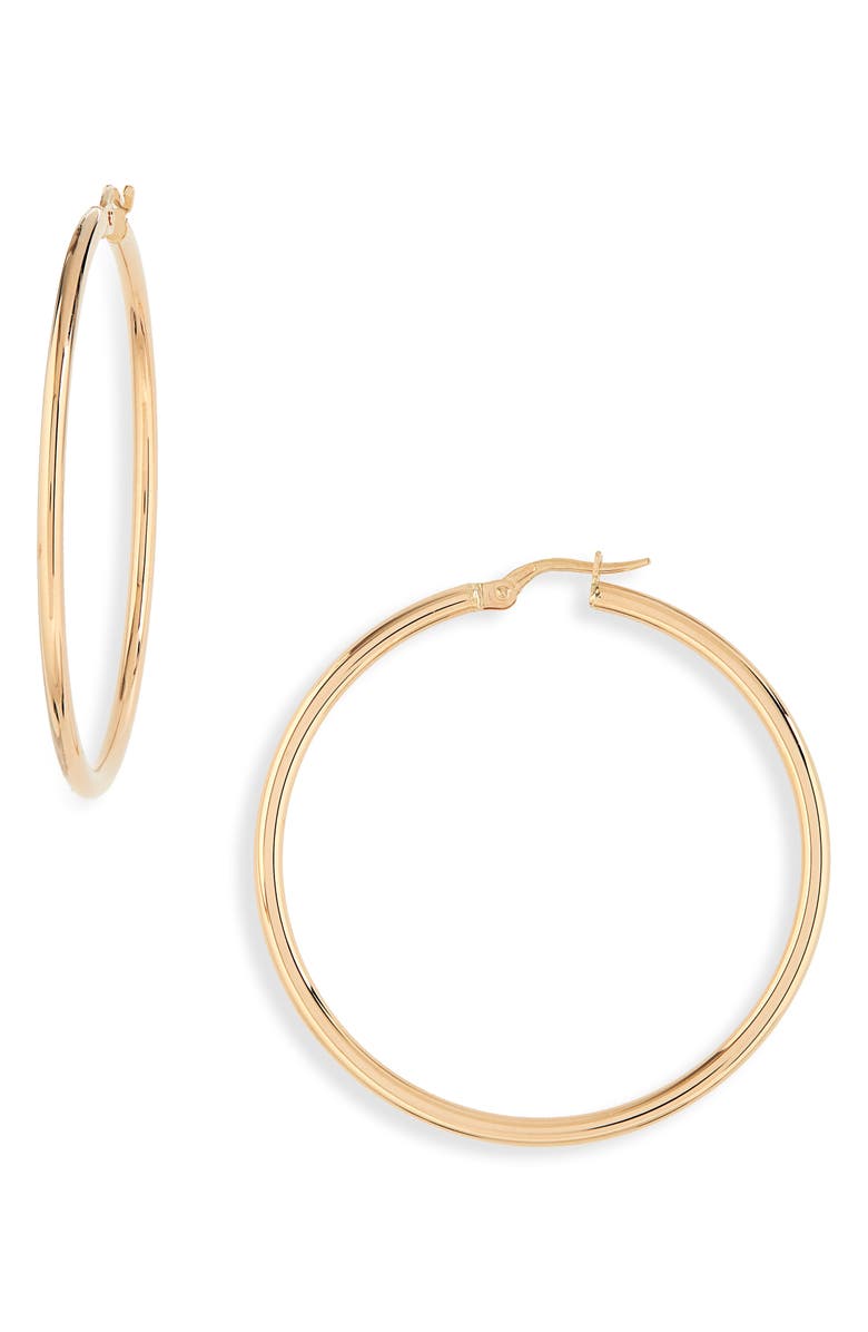 Roberto Coin 45mm Gold Hoop Earrings, Main, color, Yellow Gold