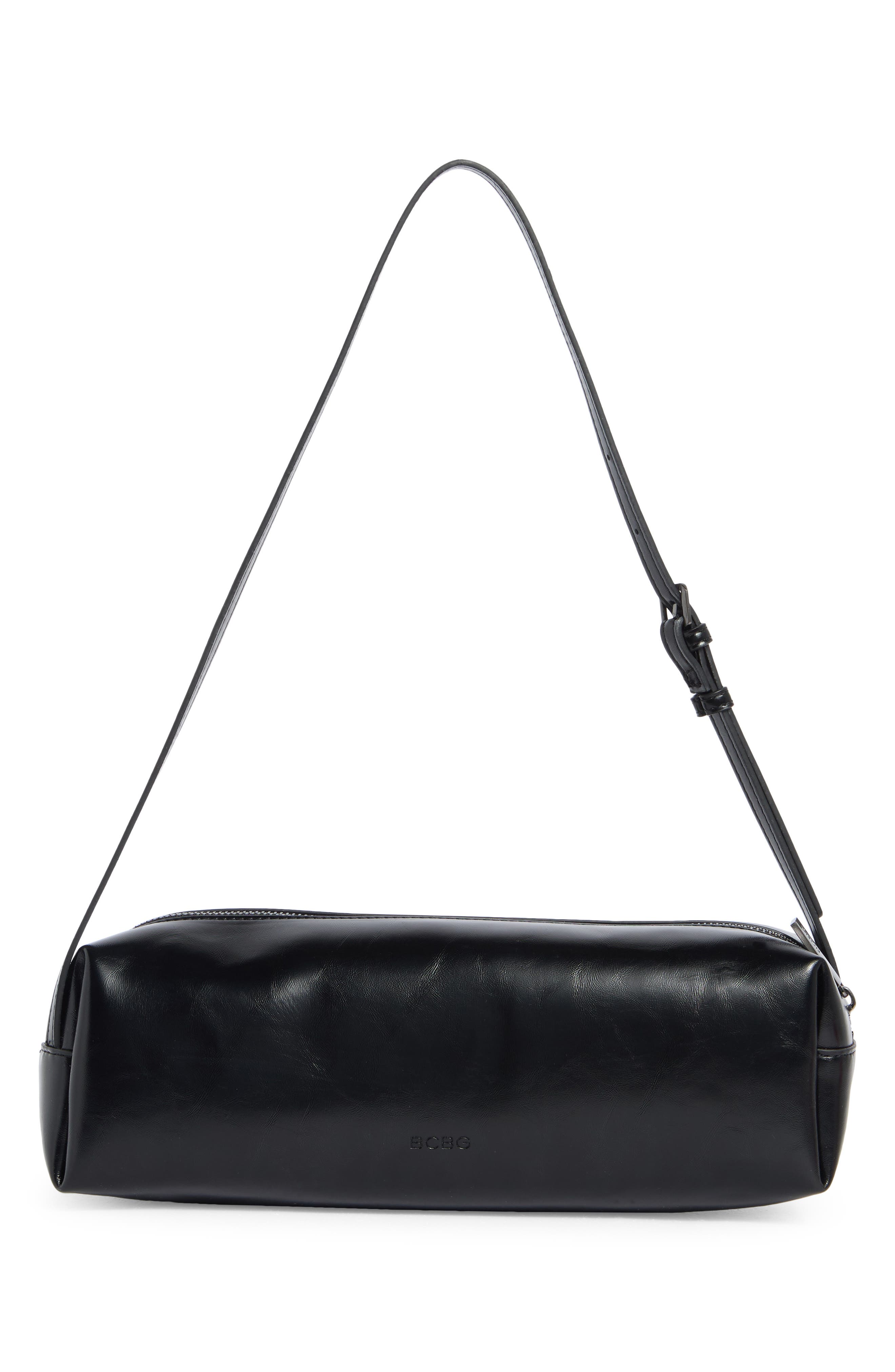 BCBG Barrel Shoulder Bag, Alternate, color, Black