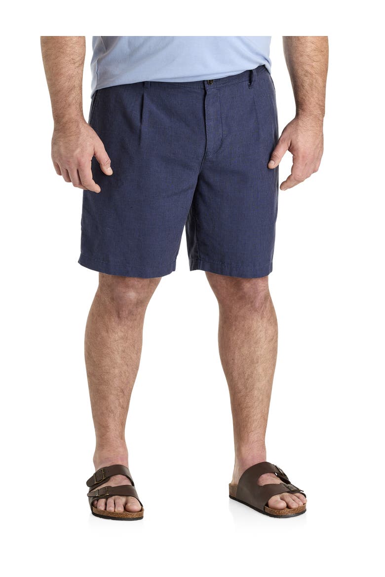 Big & Tall Isla Sands Striped Shorts, Main, color, DARK BLUESTONE