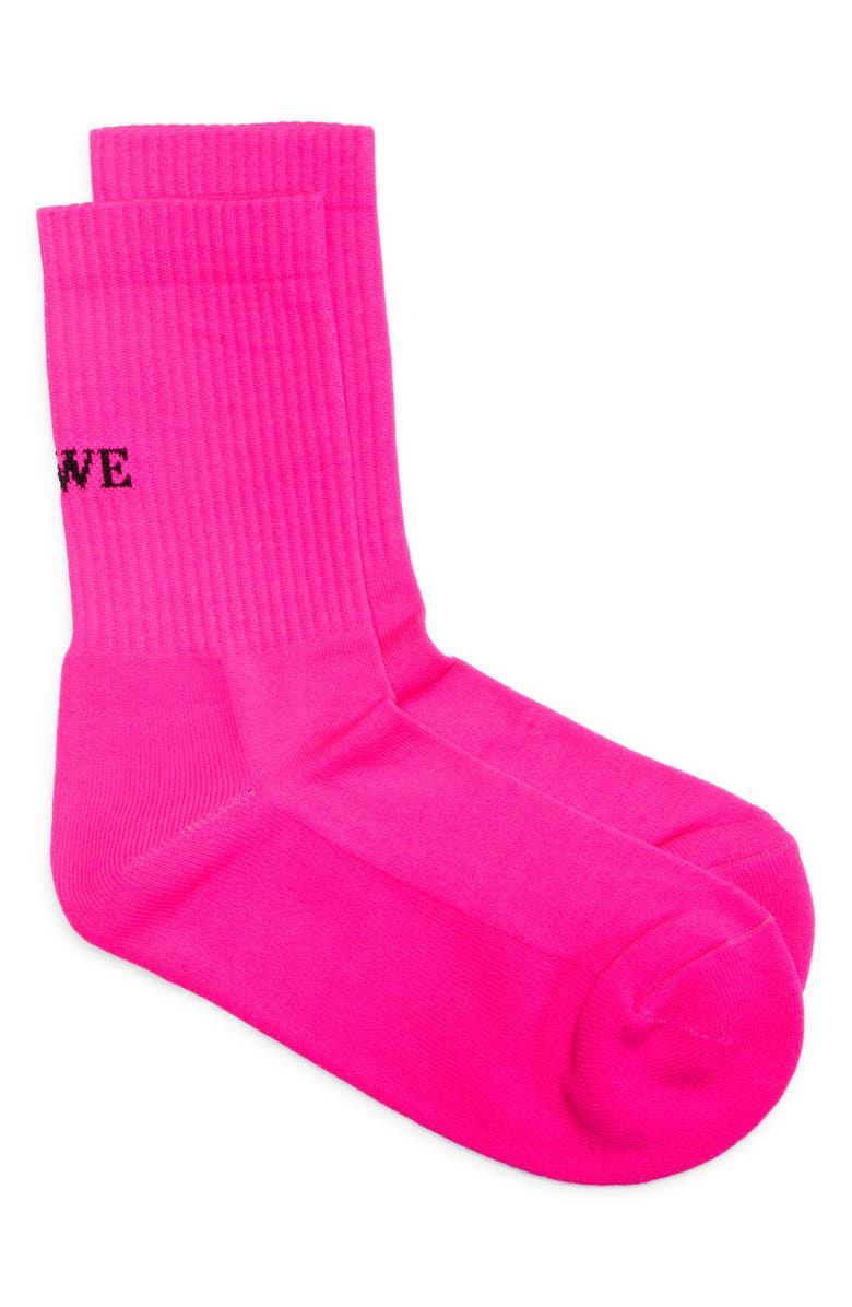 Loewe Logo Jacquard Socks, Main, color, 