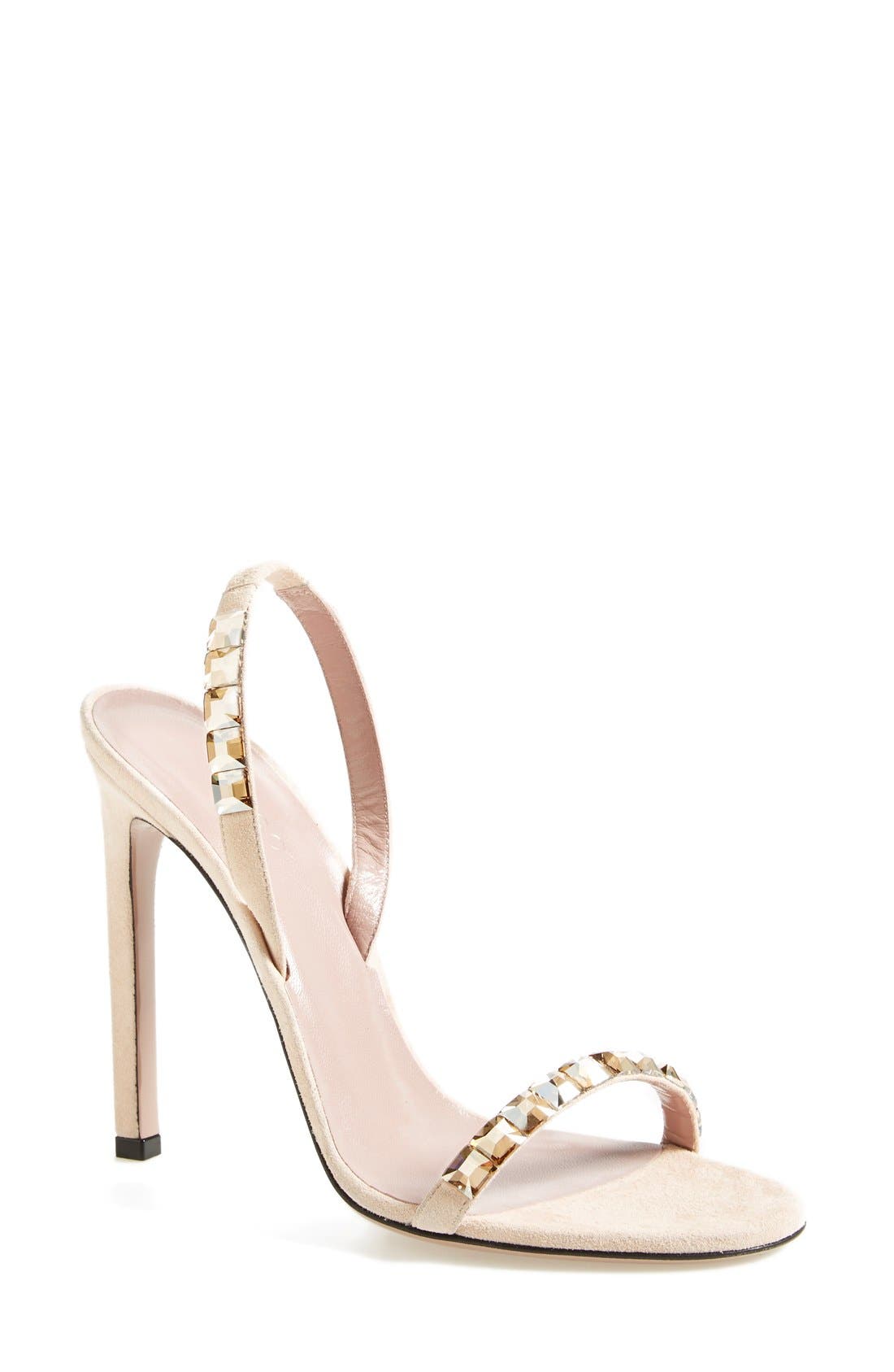 Gucci 'Mallory' Jeweled Sandal, Main, color, 