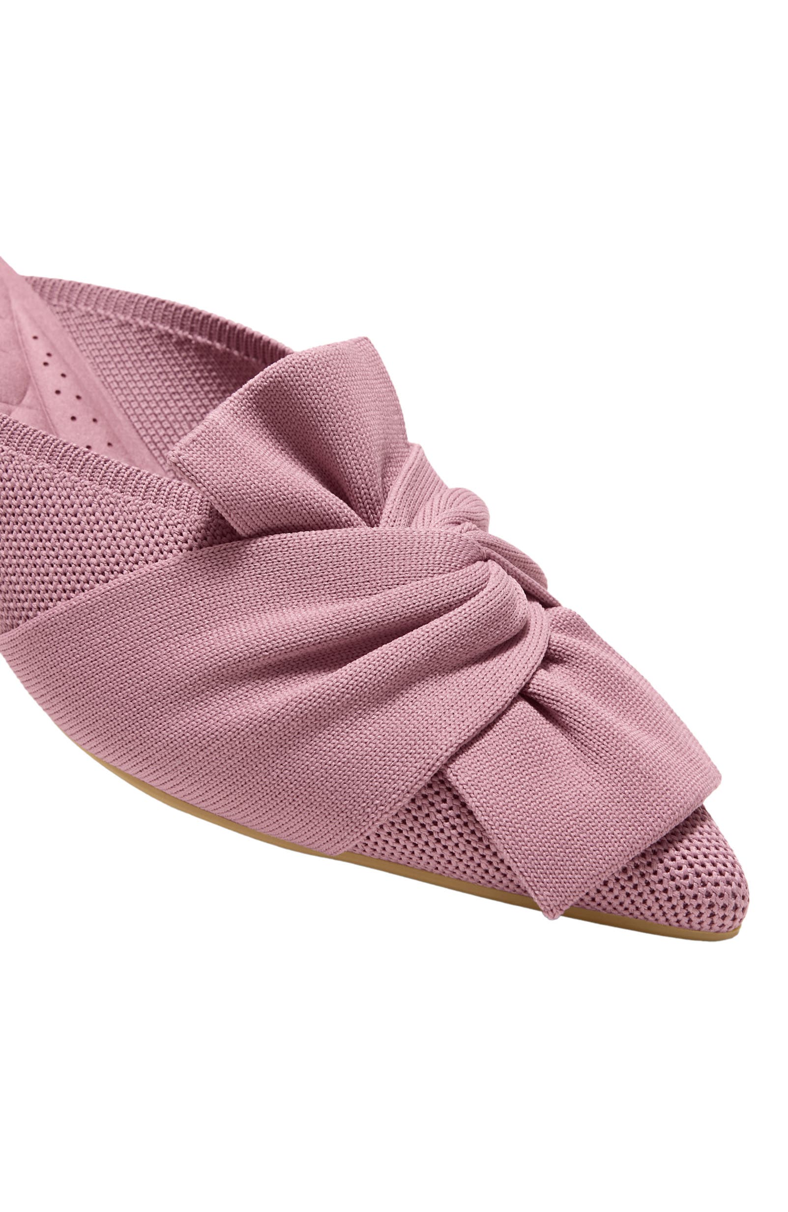 Samira Pointed-Toe Bow Sandals, Alternate, color, Mauve