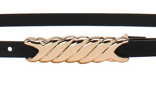 Linea Pelle Novelty Twisted Buckle In Black