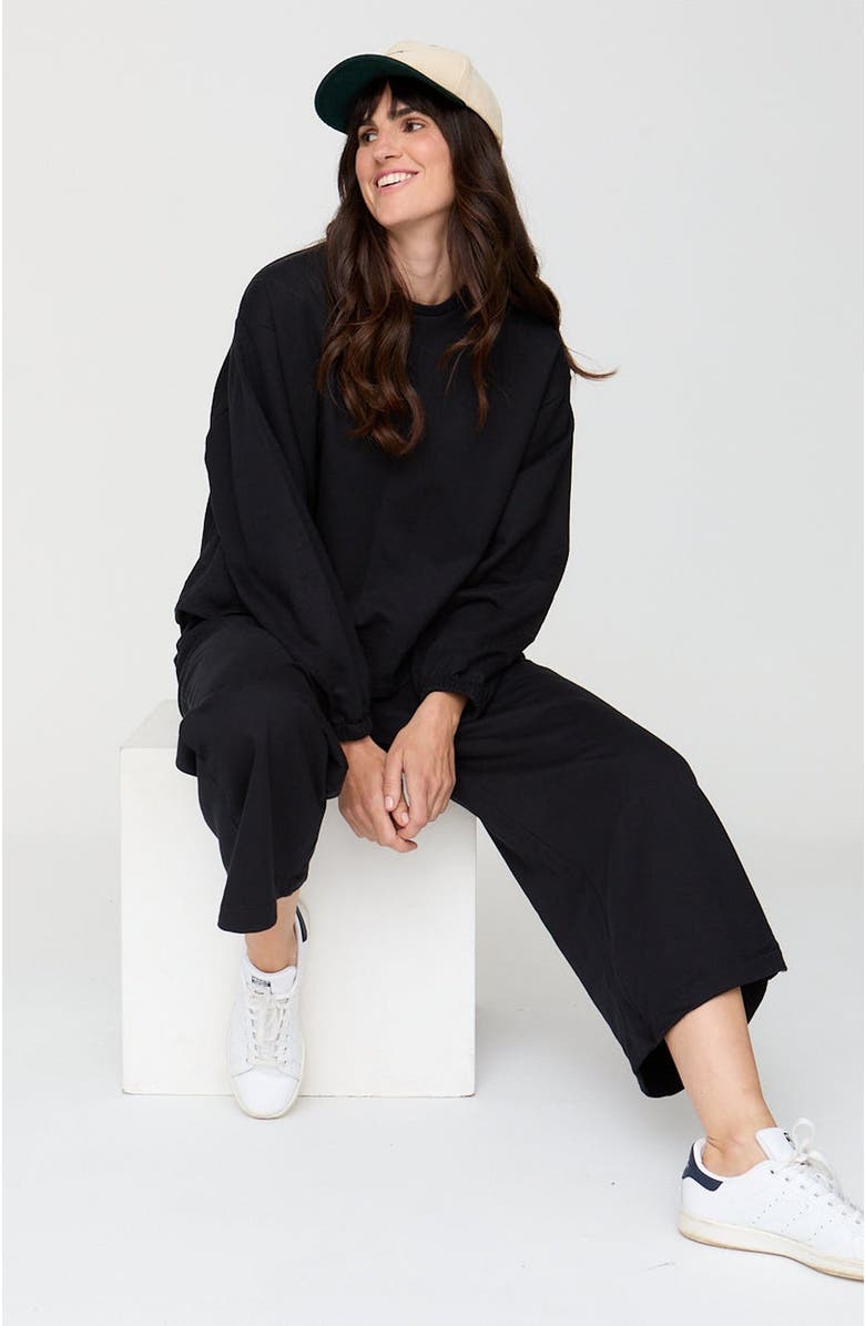 Turtledove London Organic Cotton Ivy Sweatshirt, Alternate, color, Black