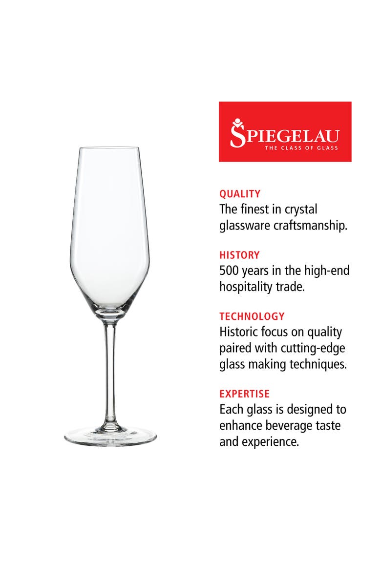 SPIEGELAU Style Champagne Flute Glass Set of 4, Alternate, color, Clear