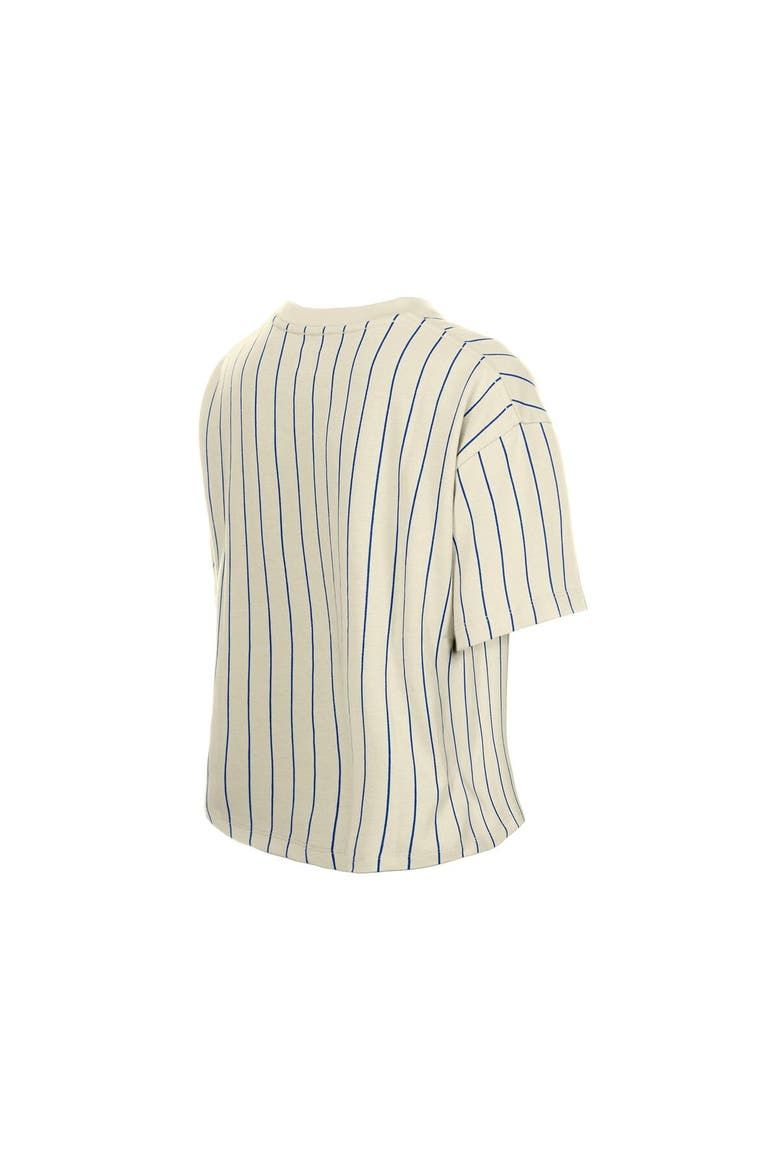 Women's New Era  Cream New York Mets Throwback Boxy T-Shirt, Alternate, color, Cream