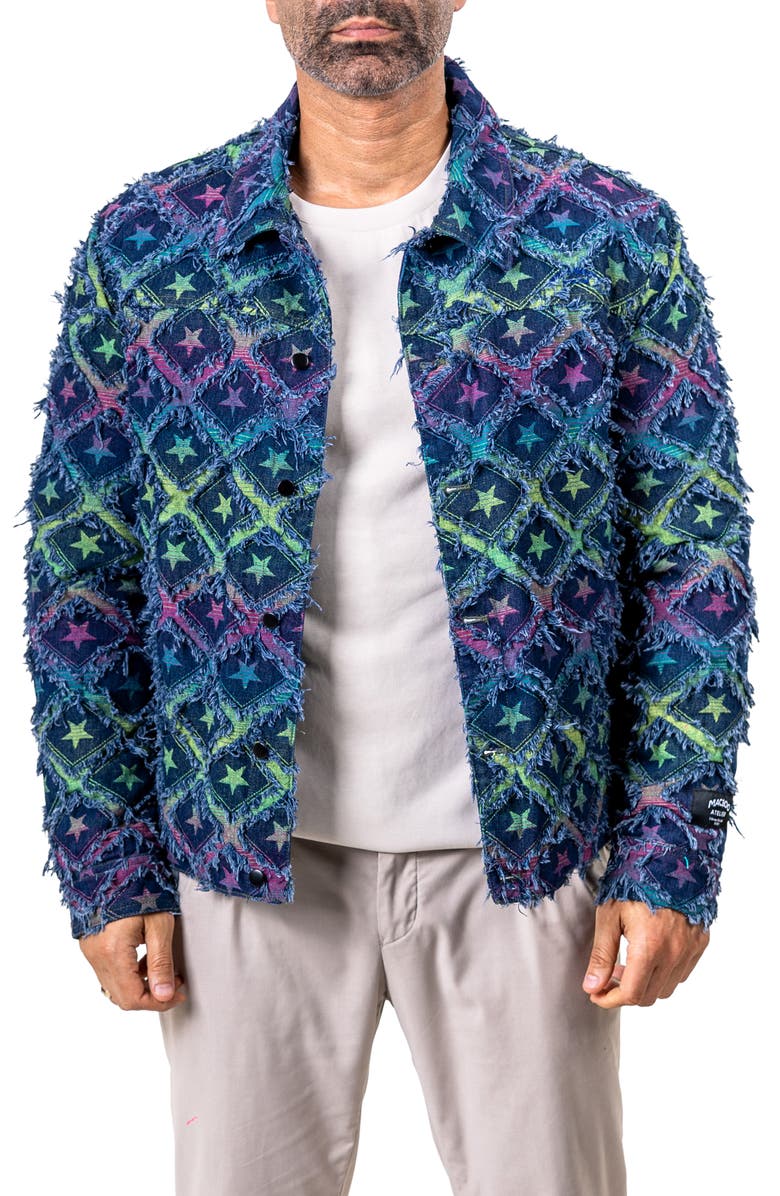 Maceoo Ascension 0014 Lined Denim Jacket, Main, color, Blue