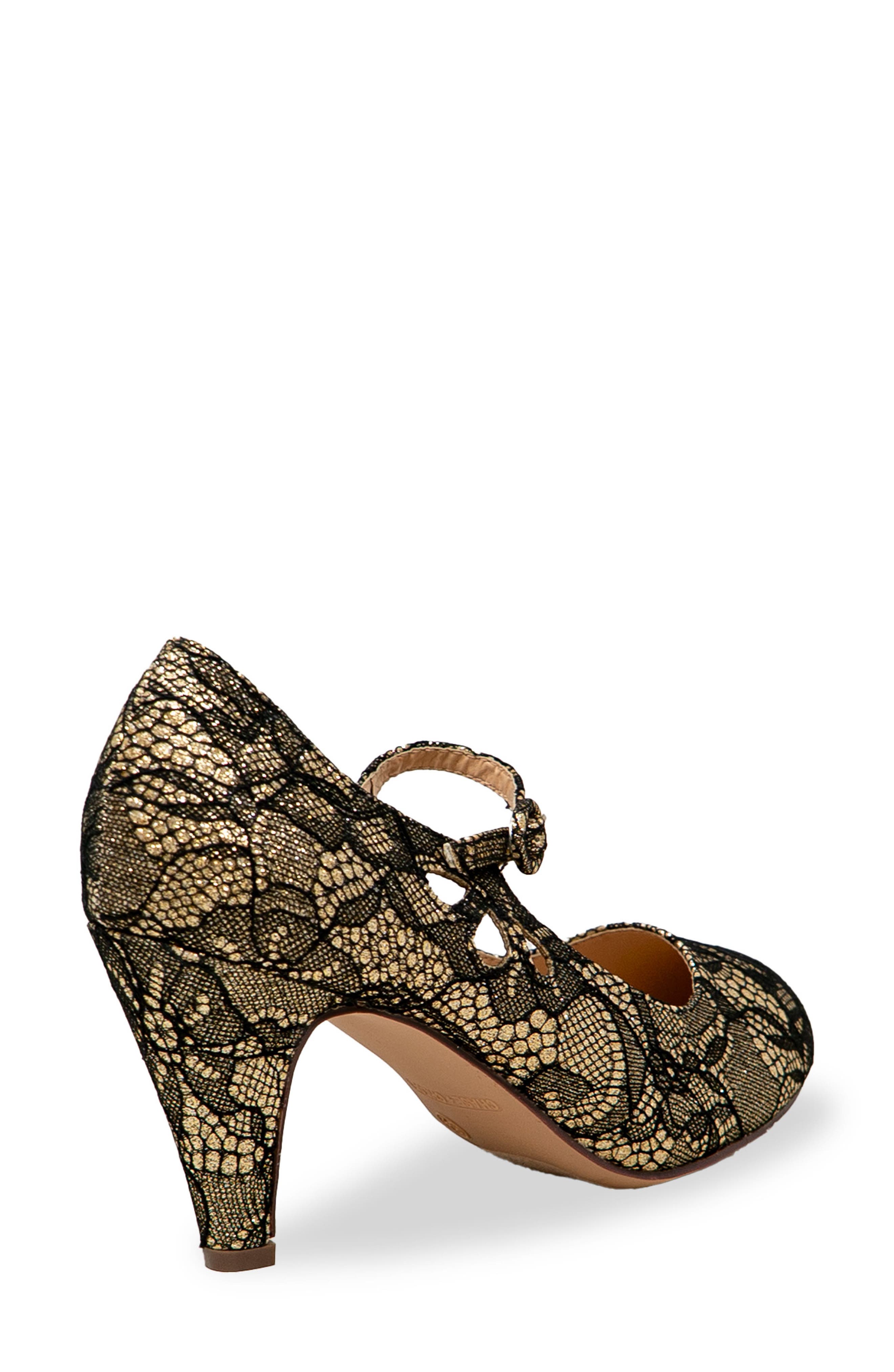 Cutout Pump, Alternate, color, GOLD LACE
