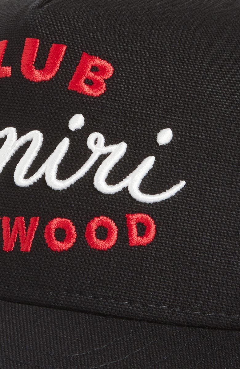 AMIRI Club Amiri Embroidered Trucker Hat, Alternate, color,