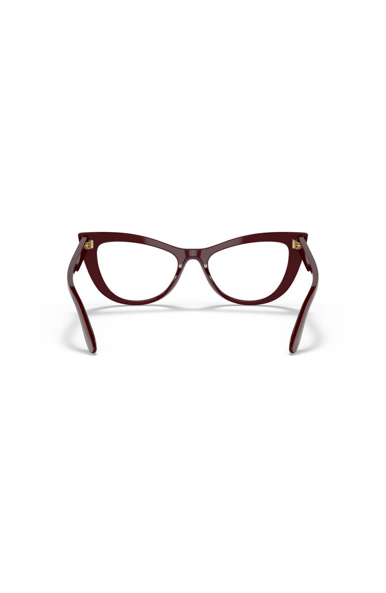 Dolce&Gabbana 54mm Cat Eye optical glasses, Alternate, color, Red