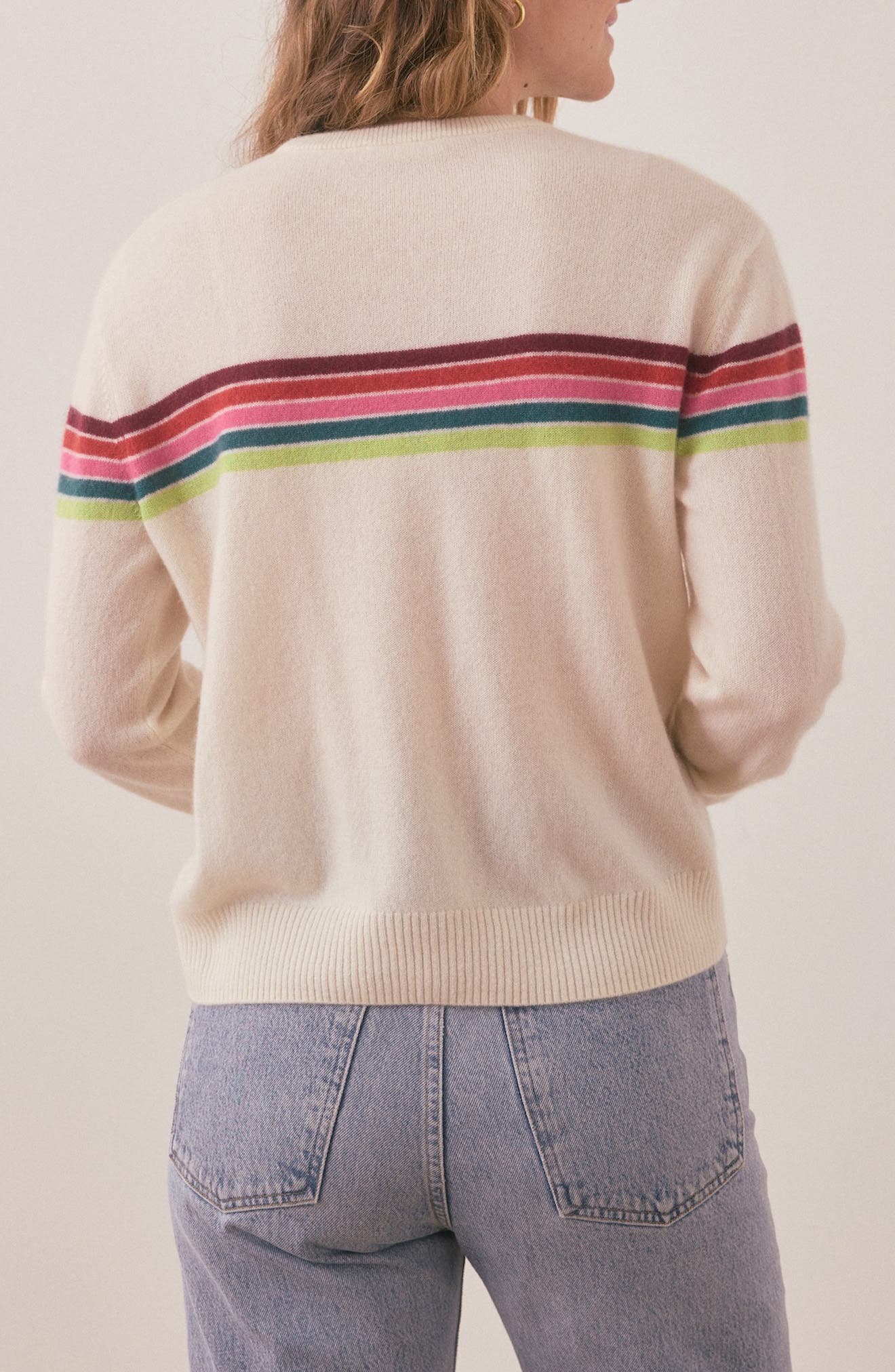 Harper Stripe Cashmere Sweater - image 2