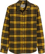 Schott NYC Two-Pocket Long Sleeve Flannel Button-Up Shirt
