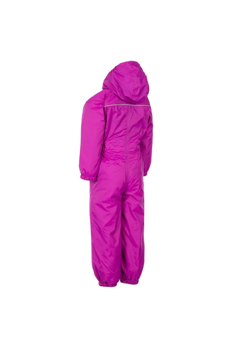 Babies Button Rain Suit, Alternate, color, Purple Orchid