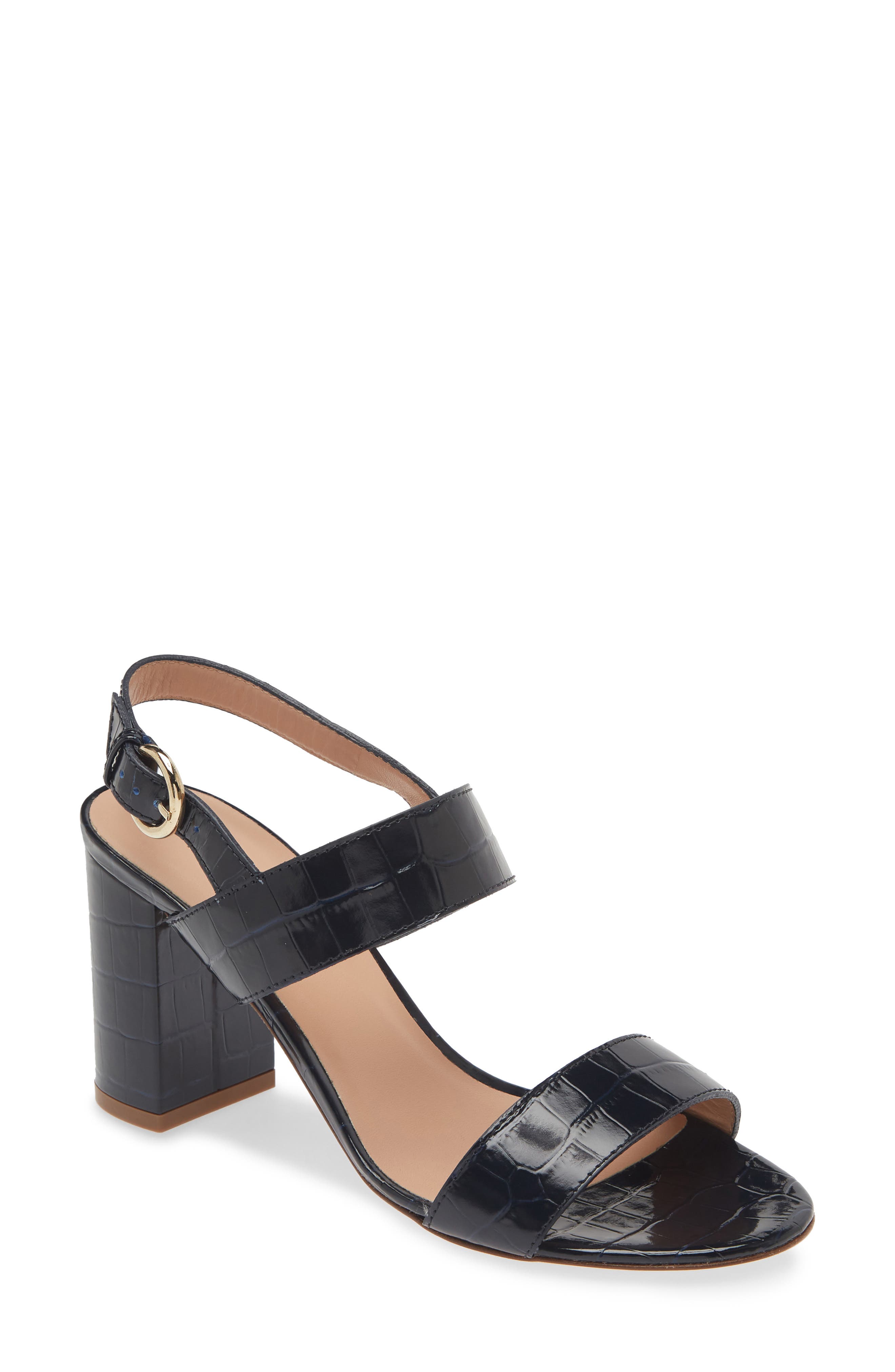 LK Bennett Raya Slingback Sandal, Main, color, Navy