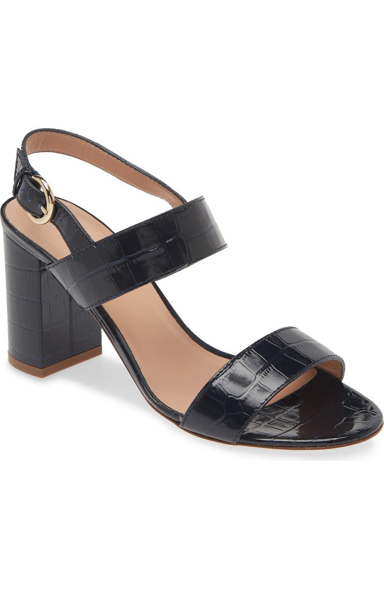 LK Bennett Raya Slingback Sandal, Main, color, Navy