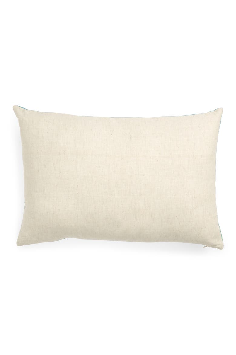 Print Silk Accent Pillow, Alternate, color, GREEN HALO MULTI