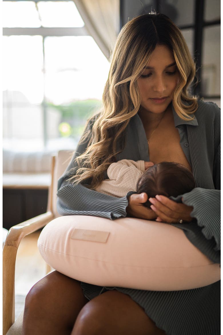 Organic Cotton Nursing Pillow, Alternate, color, BLUSH